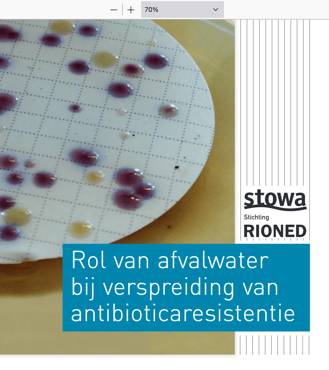 Rol Van Afvalwater Bij Verspreiding Van Antibioticaresistentie